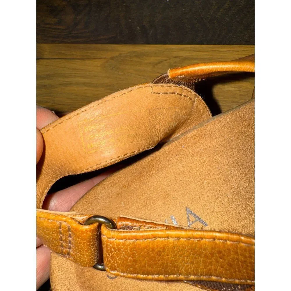 Salvia Birch‎ Veronica Cognac Leather Sandals Size 38 -7.5
